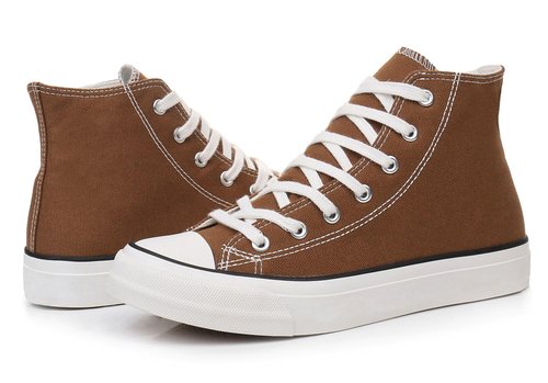 CullForYou Women's Retro Hightop Sneaker Shoe (8.5 M US,Chocolate)