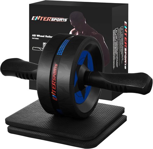 EnterSports Ab Roller Wheel - Premium Abdominal Exercise Equipment with 2 Knee Pads for Core Strength Training