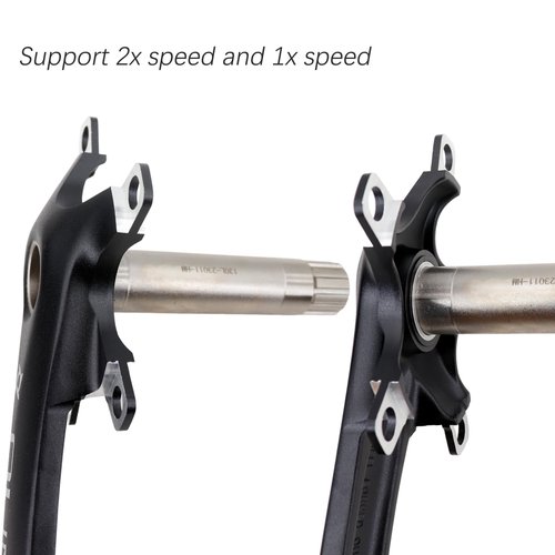 DJC Prowheel Road Bike crankset 110bcd Build-in Spindle Hollow tech and BSA Bottom Bracket 170mm 172.5mm (170mm Length)