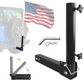 KAIRAY Foldable Hitch Mount Flagpole Holder - Universal Fit for 2-Inch Hitch Receivers | Ideal for Trucks, SUVs, RVs