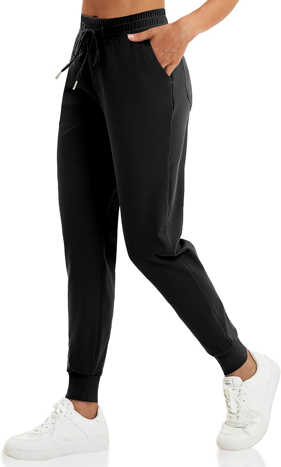 VOOVEEYA Women's Yoga Joggers - Stretchy High Waist Sweatpants with Pockets for Workout & Travel