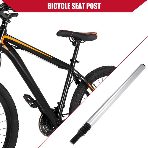 Hihaha Bicycle Seat Post / Inner Bike Seat for MTB Mountain Bike / Durable Aluminum Alloy Iron 31.8x500mm / 1Pcs Silver Tone
