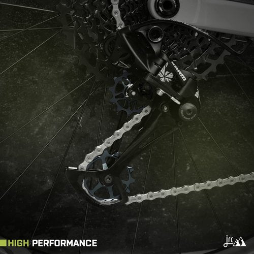 JRC Components Ceramic Derailleur Pulley Wheel | Pair of 14&12T Jockey Wheels Hybrid Ceramic Bearing - MTB Bike Rear Derailleur Pulley Wheels | Hybrid Ceramic Pulley Wheels - Black