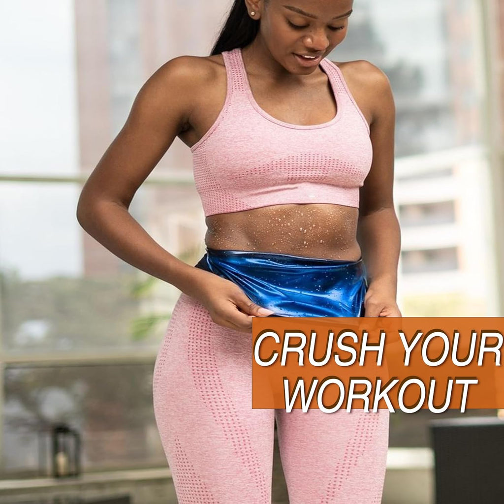 Skiennix Waist Trainer - Sweat Trimmer Belt for Women | Sauna Slimming & Lower Belly Fat Reduction
