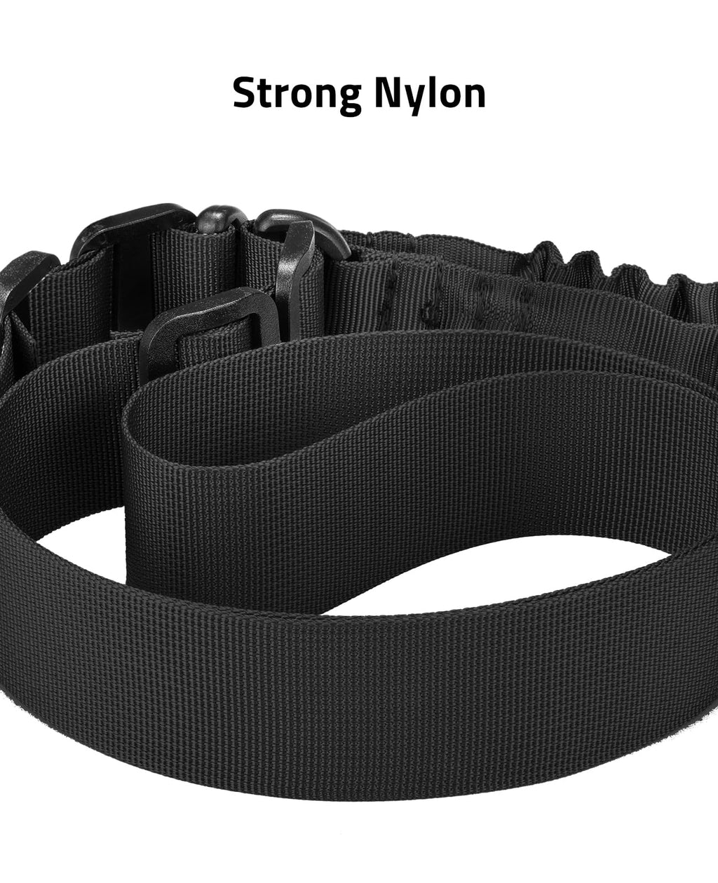 CVLIFE Two Point Sling with Removable Shoulder Pad Rifle Sling Adjustable Length Traditional Gun Sling with 2 Pack 1.25" 360° Rotation Swivels and Larger Opening Metal Hooks Black