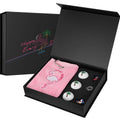 CRAFTSMAN GOLF Gift Box Flamingo Towel and Shark Golf Ball Markers with Hat Clips Palm Trees Balls