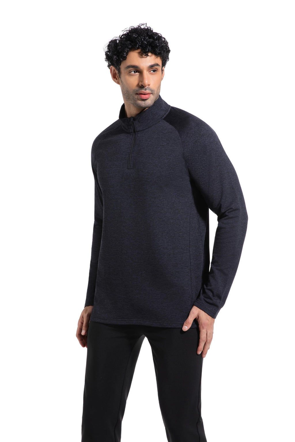 JUNMAO 1/4 Zip Pullover Sweatshirts Men Long Sleeve Golf Shirts Quarter Zip Pullover