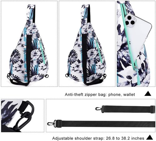 HUA ANGEL Crossbody Sling Bag - Lightweight Waterproof Chest Bag for Travel & Everyday Use