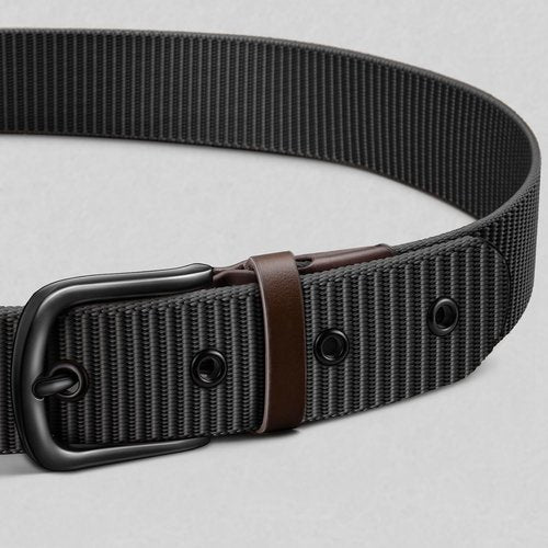 KEMISANT Men's Golf Belt - Durable Nylon Canvas for Jeans & Golf Pants | 1.5" Width, 7 Metal Holes