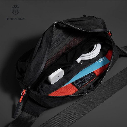 Kingsons EDC Tech Sling Bag - Waterproof Compact Crossbody Backpack for Men & Women