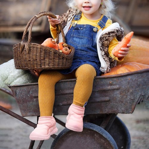 LeIsfIt Toddler Winter Boots - Cozy Fleece Indoor/Outdoor Shoes for Girls & Boys