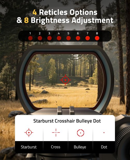CVLIFE Red Dot Sight - 28x40mm Large Lens Reflex Optics with Laser & Pressure Pad Switch for Rifles
