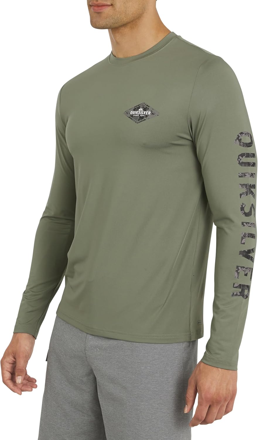 Quiksilver Men's Long Sleeve Rash Guard Shirt - UPF 50 Sun Protection | Regular Fit (S-XXL)
