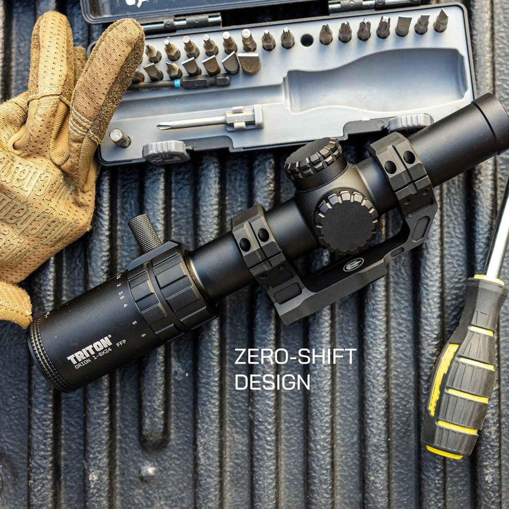 Triton 1" Match Precision Rifle Scope Mount - Durable 6061-T6 Aluminum - 2" Offset Cantilever