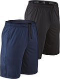 DEVOPS Men's 10-Inch Loose-Fit Workout Gym Shorts - Comfortable with Pockets