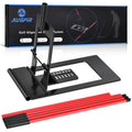 Golf Alignment Sticks Holder, Angle Adjustable Golf Training Aid, Weighted Golf Swing Trainer with Metal Sticks Practice Teaching Aid for Aiming, Putting, Swing