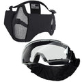 OneTigris Tactical Goggles Over Glasses and Tactical Half Face Mesh Mask