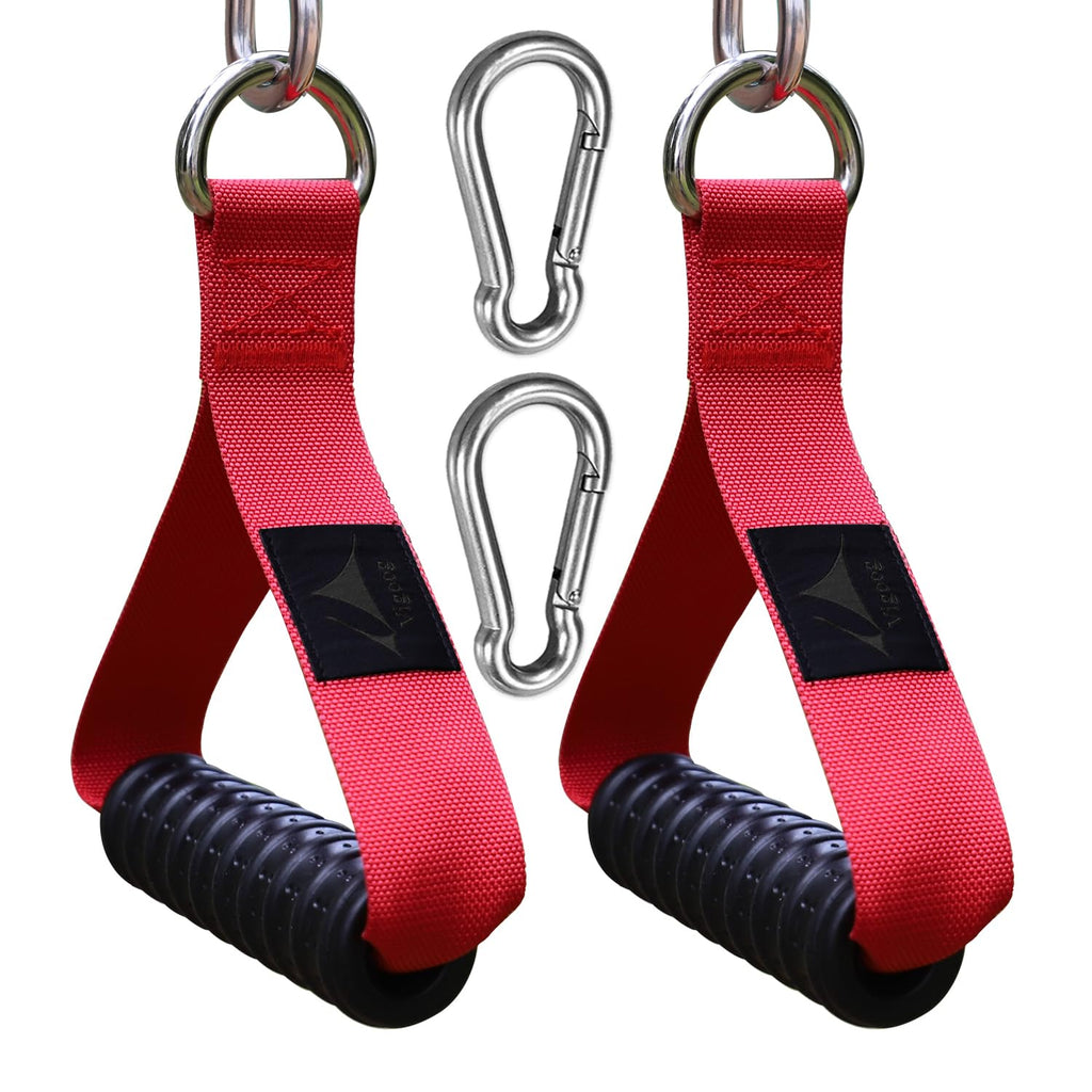Vigoog Heavy Duty Gym Workout Handle Attachments - Powerful, Comfortable & Anti-Slip Rubber Exercise Grips for Cable Machines, Pulley Systems and Other Fitness Equipments