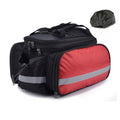 THE LIMIT Large Capacity Bicycle Pannier Bag, Rear Rack Bag, Saddle Bag, Cycling Gear, Detachable, Expandable, Waterproof, 27L, Scratch-Resistant, Includes Rain Cover (Red)