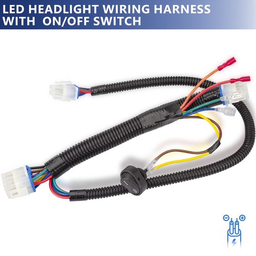 Gaoerfu-CP Club Car Precedent Led Head Light Wire Harness, Fits 2004-UP Electric Golf Carts (Club Car Precedent Led Head Light Wire Harness)