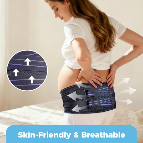 Ultra Sacroiliac SI Hip Belt for Women and Men, [Upgraded Medical-Grade] Adjustable Breathable Hip Brace, Sciatica Pain Relief Devices, Trochanter Brace for Relieving Lower Back Pain, Pelvic Pain & Sciatica (Large)