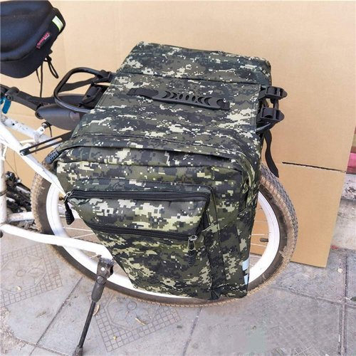 HUIOP Bike Rack Bag, Bicycle Rear Seat Bag Cycling Bike Rack Double Pannier Bag Grocery Storage Carrier Bag Pack