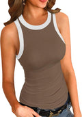 LOLONG Women's Tank Tops - Casual Sleeveless Racerback Ribbed Knit Shirt for Summer Wear