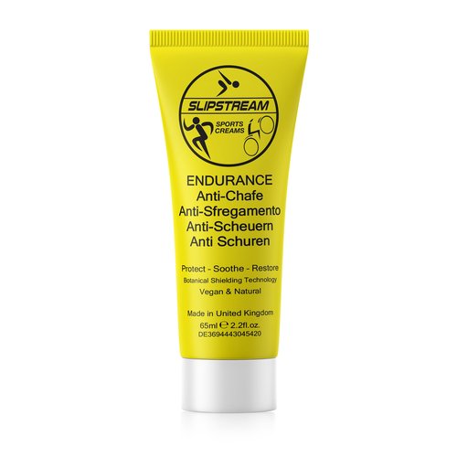SLIPSTREAM Endurance Anti-Chafe Cream (65ml) – Botanical Shield Sweat-Out Protection + Aloe Vera Soothing – Waterproof, Non Greasy, Vegan