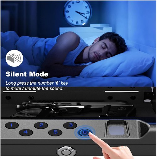**Biometric Gun Safe by [Brand Name] - Quick-Access Handgun Safe with Fingerprint & Digital Keypad | Fits 2 Pistols, Heavy-Duty Steel for Home & Car**