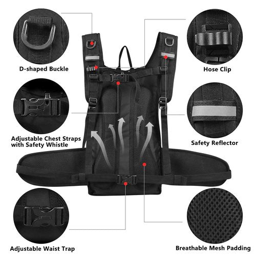Lunidry Insulated Hydration Pack Backpack with 3L BPA Free Leak-Proof Water Bladder, Keep Liquids Cool for Up to 5 Hours, Daypack for Hiking, Running, Cycling, Hunting, Climbing