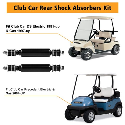 2 Rear Shock Absorbers for Club Car DS Gas Electric Golf Cart 1988-up DS, G&E 2004-Up Precedent 1013164 102588501