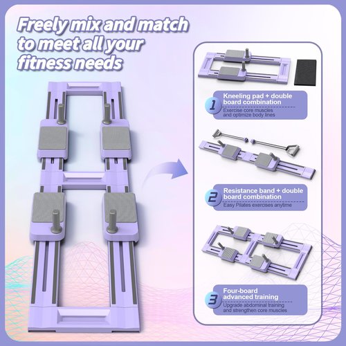 Pilates Equipment,Pilates Board,Multifunctional Abdominal Plate, Detachable Ab Trainer Machine with Anti-Slip and Quiet Design, Portable for Core Workouts, Home Fitness Equipment