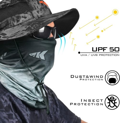 KastKing Sol Armis Neck Gaiter - UV Sun Protection Face Mask for Men & Women | UPF 50, Ideal for Fishing & Hiking