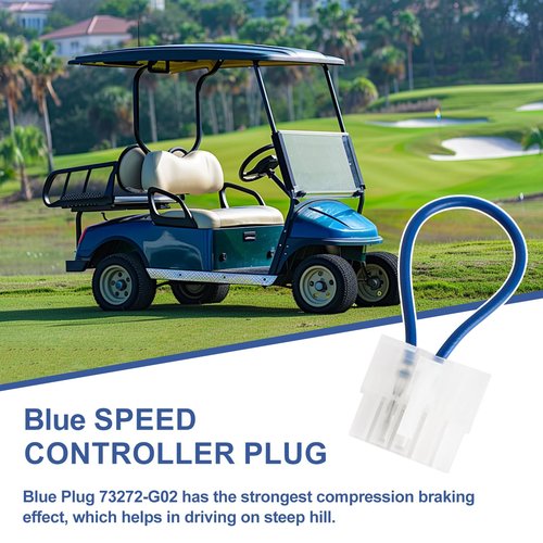 uhzz Golf Cart Speed Chip - for Ezgo Electric 2000 Up PDS TXT Speed Chip - 3 Freedom Chips (Red Plug High Speed Upgrade 73272-G01 Blue Plug Steep Slope 73272-G02 Yellow Plug Flat Slope 73272-G03)
