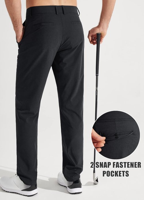 Libin Men's Golf Pants - Lightweight Quick-Dry Dress Trousers | Comfy Stretch Fit with Pockets, Sizes 30-34