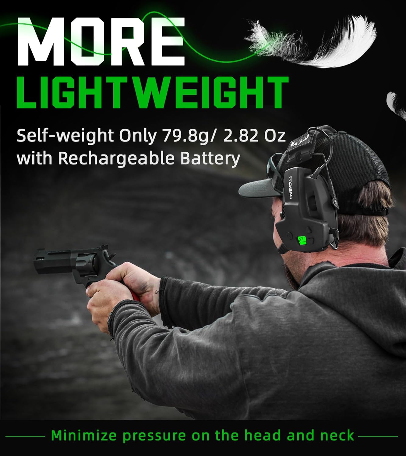 PROHEAR 066 Electronic Ear Protection - Built-In RH08 Walkie Talkie for Clear Communication