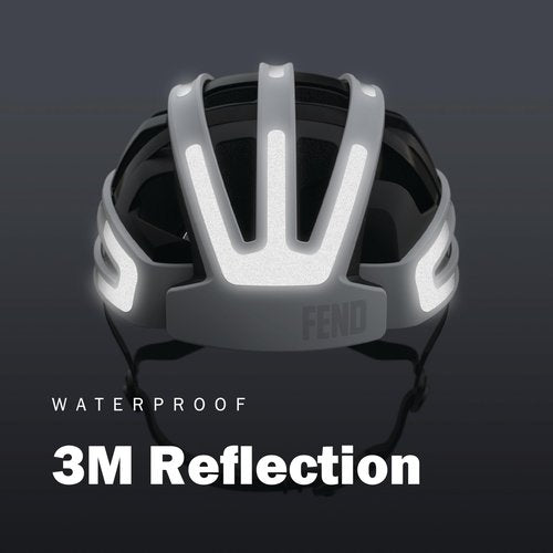 Fend One Reflective Sticker Set – 3M Scotchlite Hi-Vis Silver Stickers One Helmet (Reflects Bright White)