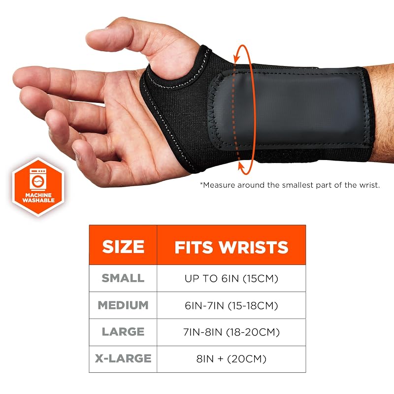 ProFlex 4000 Single Strap Wrist Support — Black, Medium, Right Hand (Variation: Black+M-Right)
