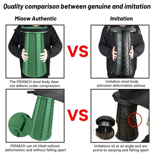 Hesanzol Upgraded Collapsible Stool for Adults, Portable Telescoping Foldable Seat Retractable for Camping Garden Hiking Travel, Adjustable Telescopic Max Load 400lbs