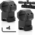 Scope Rings - Quick Detach Picatinny Mount | 1 Inch Aluminum Rifle Scope Rings, Multiple Heights