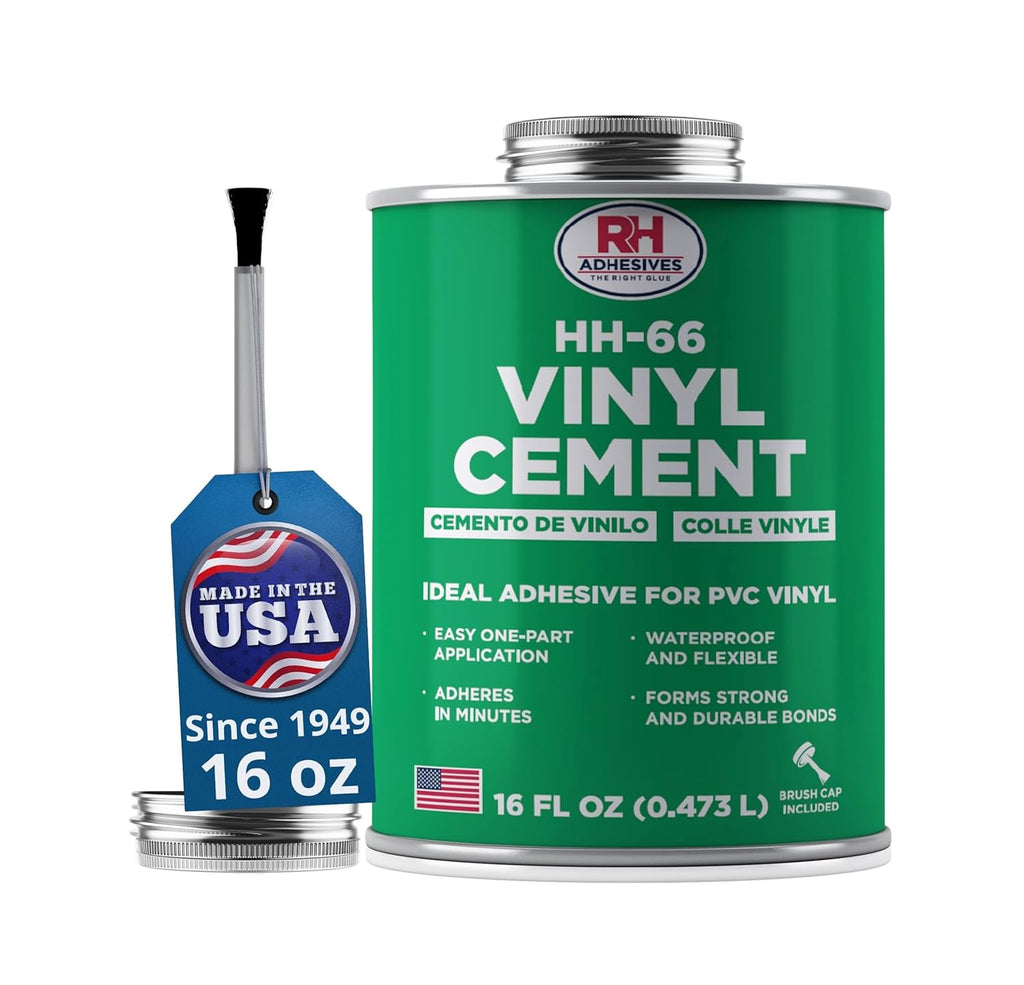 RH Adhesives HH-66 Vinyl Cement 16 oz - Waterproof Flexible Adhesive for PVC & Vinyl Repair