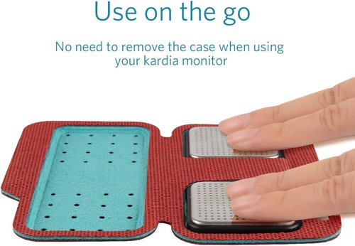Kardia | Mobile EKG Monitor Carrying Case - Compact Travel Design with Magnetic Closure, Red