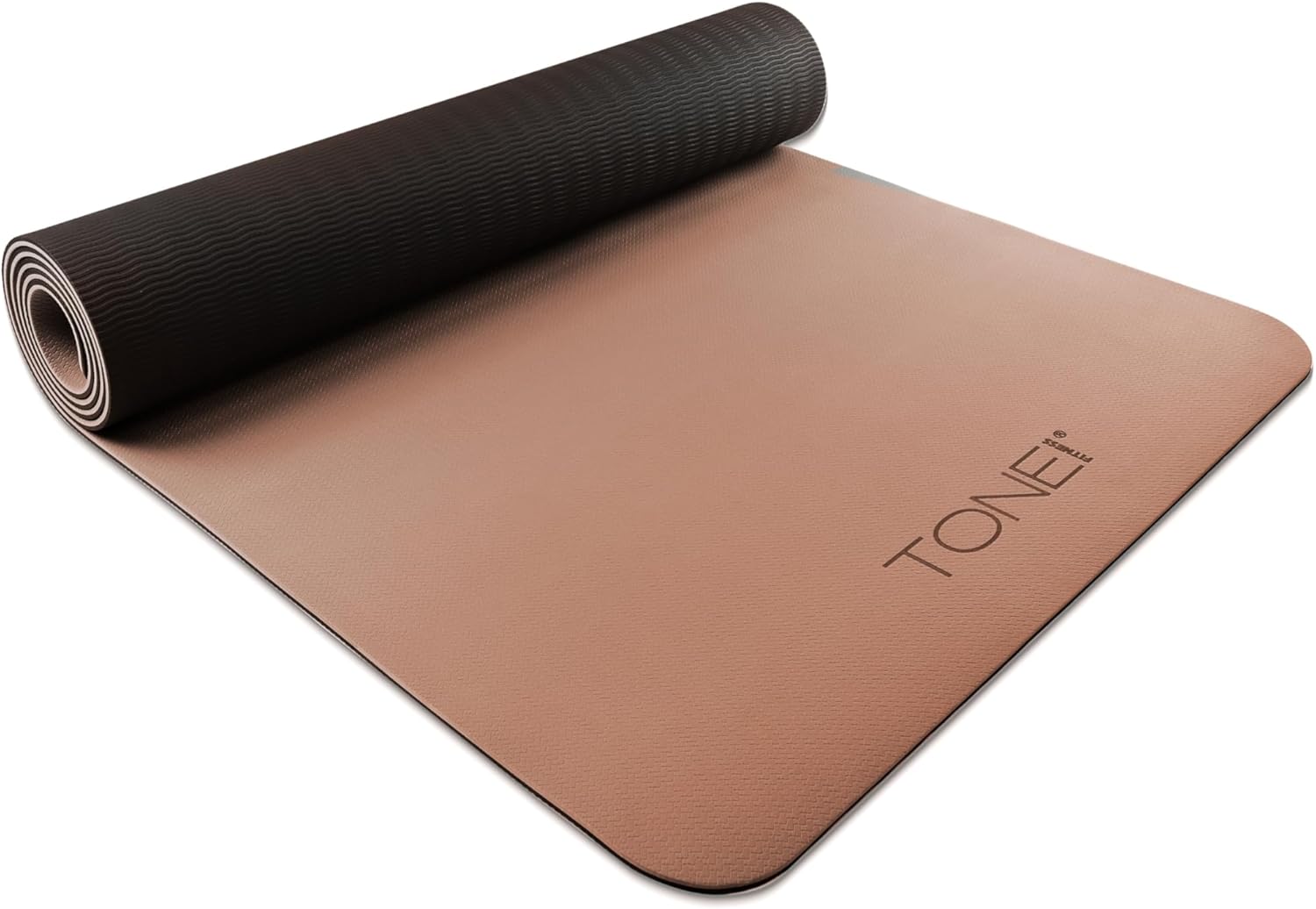 TONE Fitness Yoga Mat - 1/4" Thick Non-Slip Exercise & Pilates Mat with Carrying Strap | Multiple Colors Available