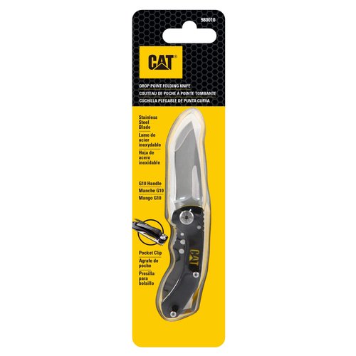 CAT980010 Caterpillar Framelock, Black G10 Handle, 2"