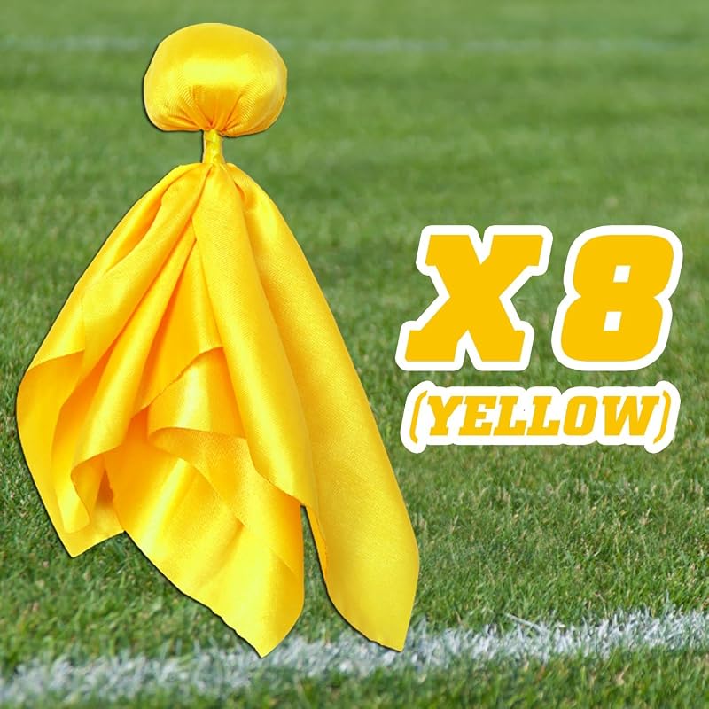 8 Pcs Yellow Penalty Football Flags Referee Flag Lacrosse - Ref Game Party Decorations