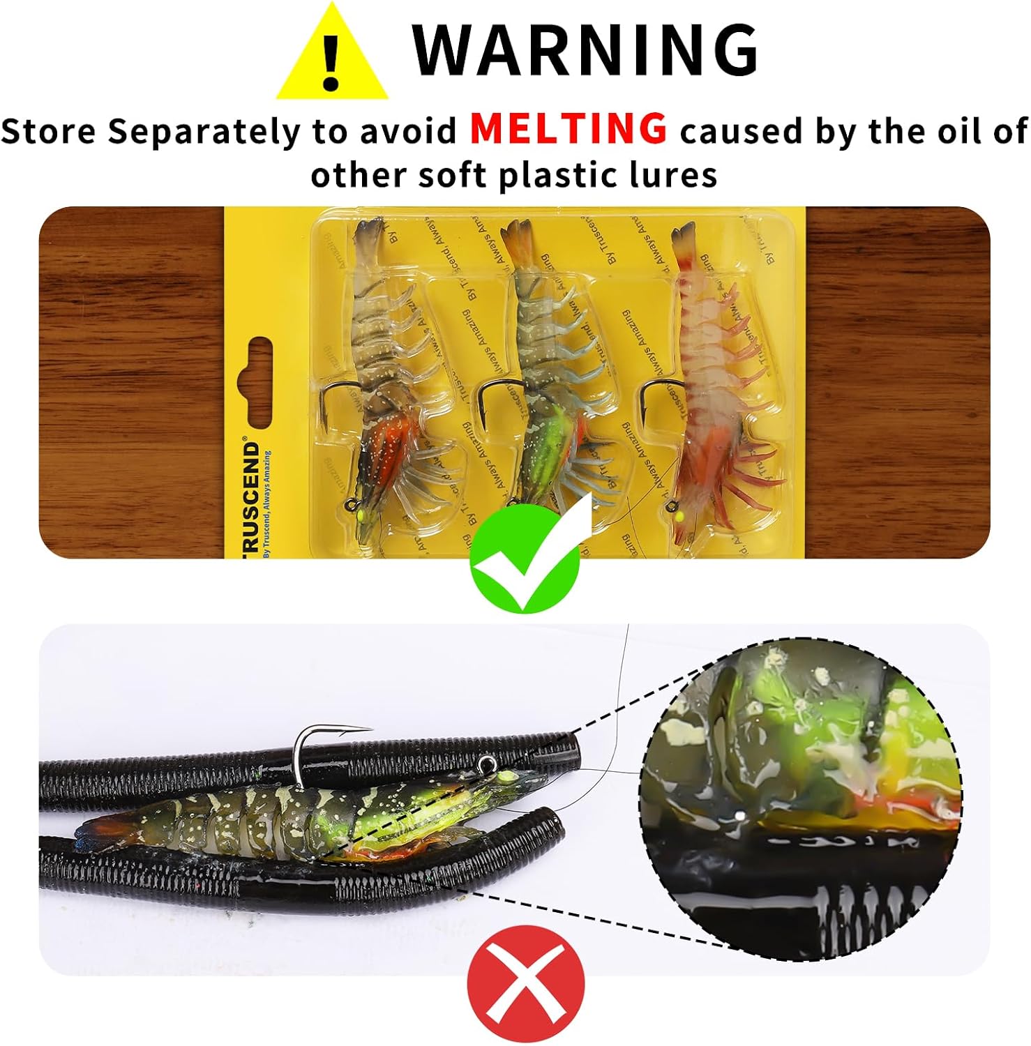 TRUSCEND Easy Catch Pre-Rigged Soft Fishing Lures, Super Durable TPE Swimbaits for More Bite, Well-Made Premium Fishing Gifts for Bass Crappie Trout Walleye, Saltwater Freshwater Baits Keep Separately