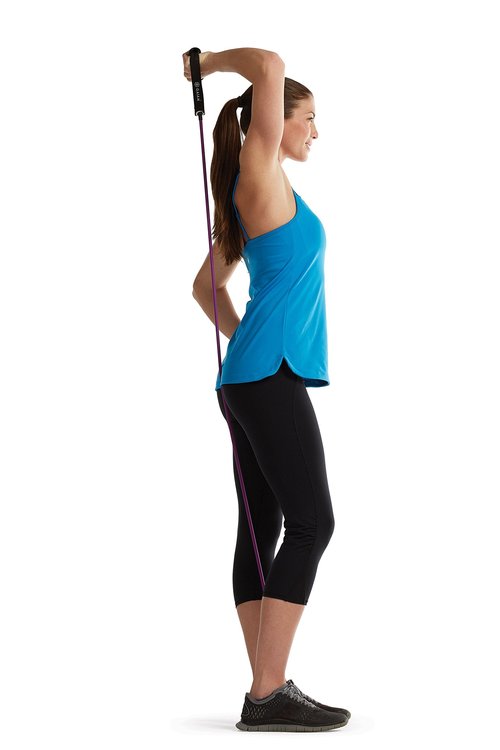 Gaiam Resistance Cord with Door Attachment, Light, Purple
