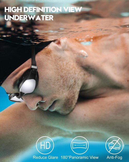 Aegend Swim Goggles - Enhanced Anti-Fog Swimming Goggles for Clear Vision & Comfort