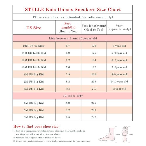 Stelle Girls Sneakers Kids Tennis Running Walking Shoes Slip-On Athletic Non Slip Lightweight Breathable Sport Shoes for Little/Big Kid(Black,3ML)
