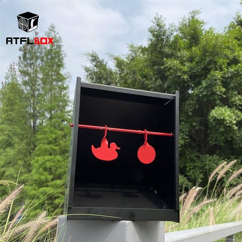 Atflbox 7 x 9 Inch BB Gun Target Trap with 110pcs Paper Target and Spinning Shooting Targets